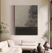 Wabi-Sabi Art | Monochrome Cracked Strata