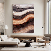 3D-Textured Art | Earthy Wave Layers