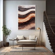 3D-Textured Art | Earthy Wave Layers