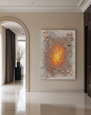 Wabi-Sabi Art | Cracked Amber Burst