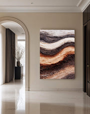 3D-Textured Art | Earthy Wave Layers