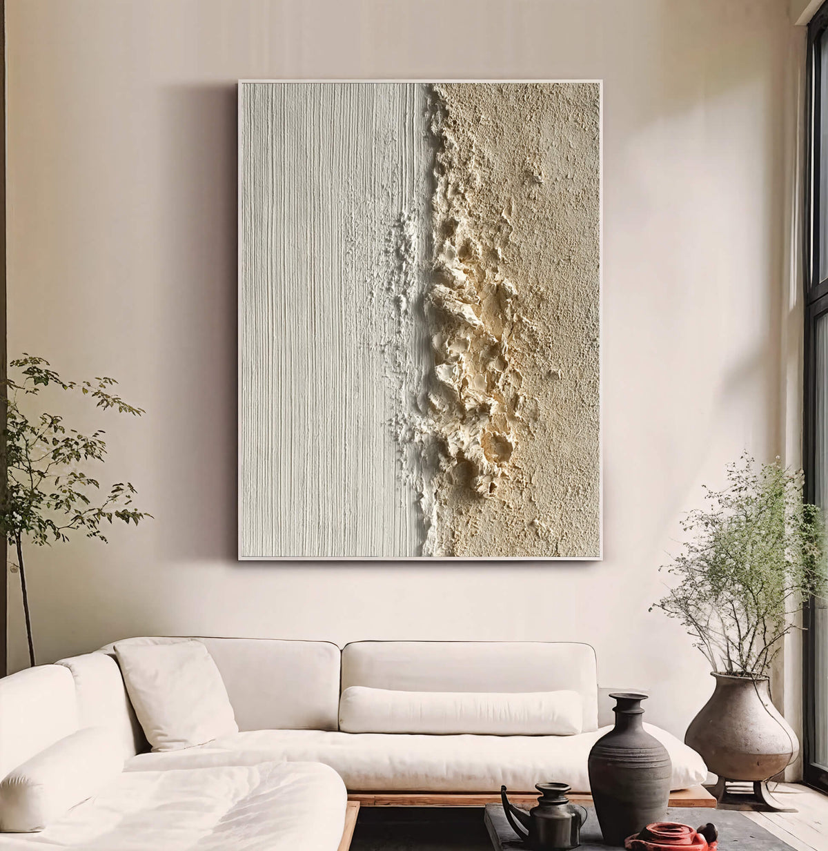 Wabi-Sabi Art | Textured Plaster Divide