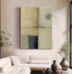 Wabi-Sabi Art | Cracked Neutral Grid