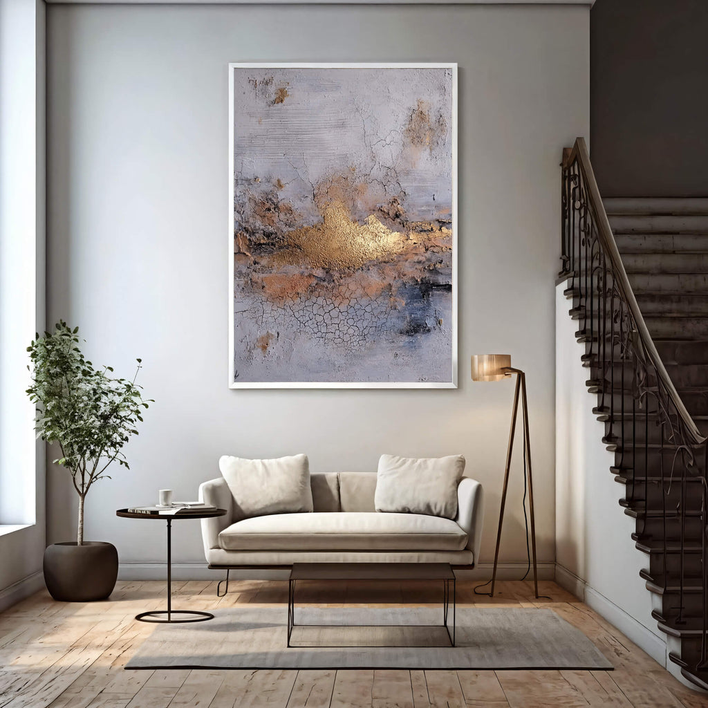 Wabi-Sabi Art | Cracked Gold Horizon