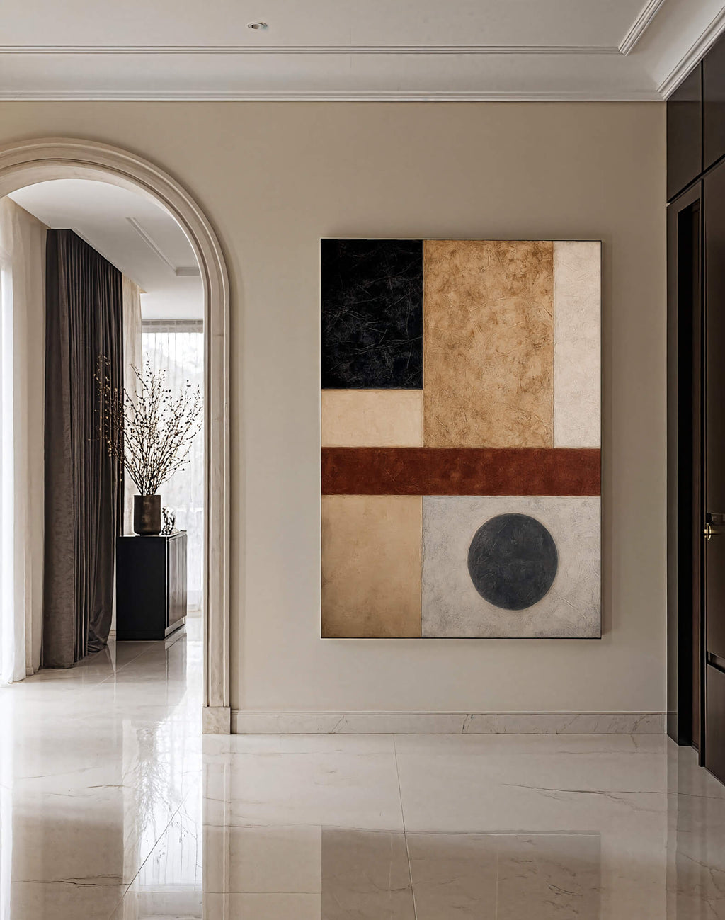 Wabi-Sabi Art | Textured Geometric Balance