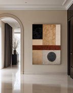 Wabi-Sabi Art | Textured Geometric Balance