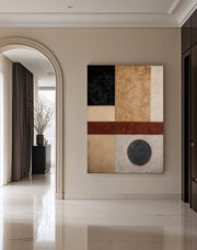 Wabi-Sabi Art | Textured Geometric Balance