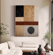Wabi-Sabi Art | Textured Geometric Balance