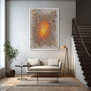 Wabi-Sabi Art | Cracked Amber Burst