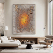 Wabi-Sabi Art | Cracked Amber Burst
