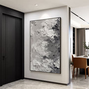3D-Textured Art | Monochrome Cloud Relief
