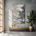 3D-Textured Art | Monochrome Cloud Relief