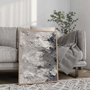 3D-Textured Art | Monochrome Cloud Relief