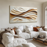 3D-Textured Art｜Layered Wave Wall Art