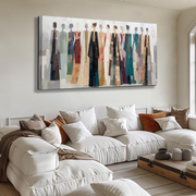 Abstract Art｜Colorful Dressed Women Wall Painting