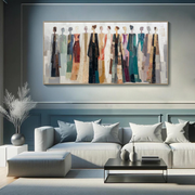Abstract Art｜Colorful Dressed Women Wall Painting