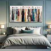 Abstract Art｜Colorful Dressed Women Wall Painting
