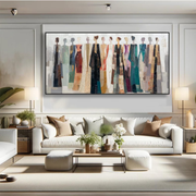 Abstract Art｜Colorful Dressed Women Wall Painting