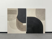 3D textured Art | Gray Geometry