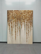Contemporary Luxe Art | Golden Petal Falls