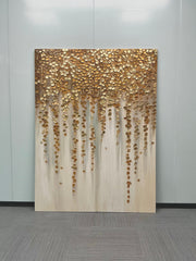 Contemporary Luxe Art | Golden Petal Falls