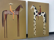Vintage Americana Art | Long-Legged Duality