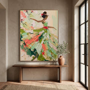 3D-Textured Art | Floral Dancer in Motion