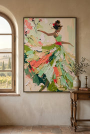 3D-Textured Art | Floral Dancer in Motion