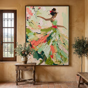 3D-Textured Art | Floral Dancer in Motion