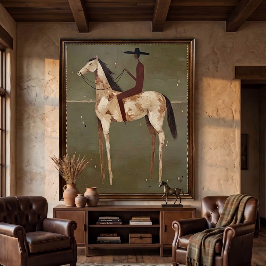 Vintage Americana Art | Olive Solitude
