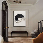 3D-Textured Art | Monochrome Wave Eruption