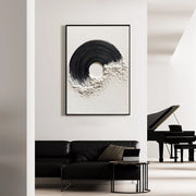 3D-Textured Art | Monochrome Wave Eruption
