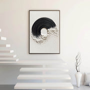 3D-Textured Art | Monochrome Wave Eruption