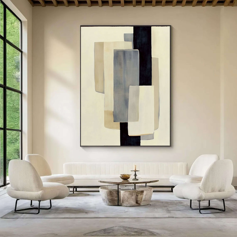 Abstract Art | Neutral Block Harmony
