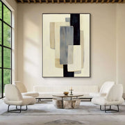 Abstract Art | Neutral Block Harmony