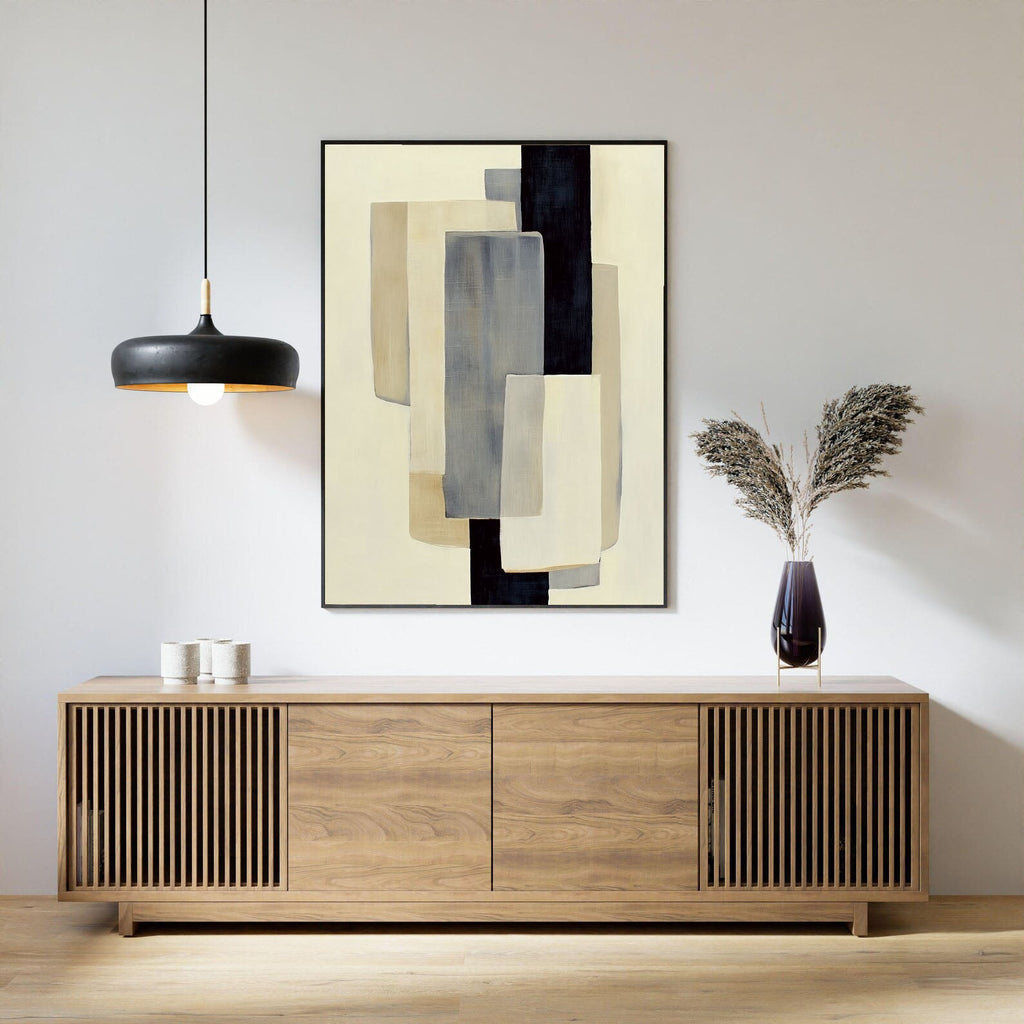Abstract Art | Neutral Block Harmony
