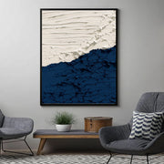 3D-Textured Art | Indigo Shore & Frosted Wave