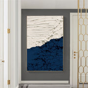 3D-Textured Art | Indigo Shore & Frosted Wave