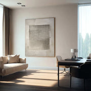 Wabi-Sabi Art | Textured Grid Serenity