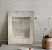 Wabi-Sabi Art | Textured Grid Serenity