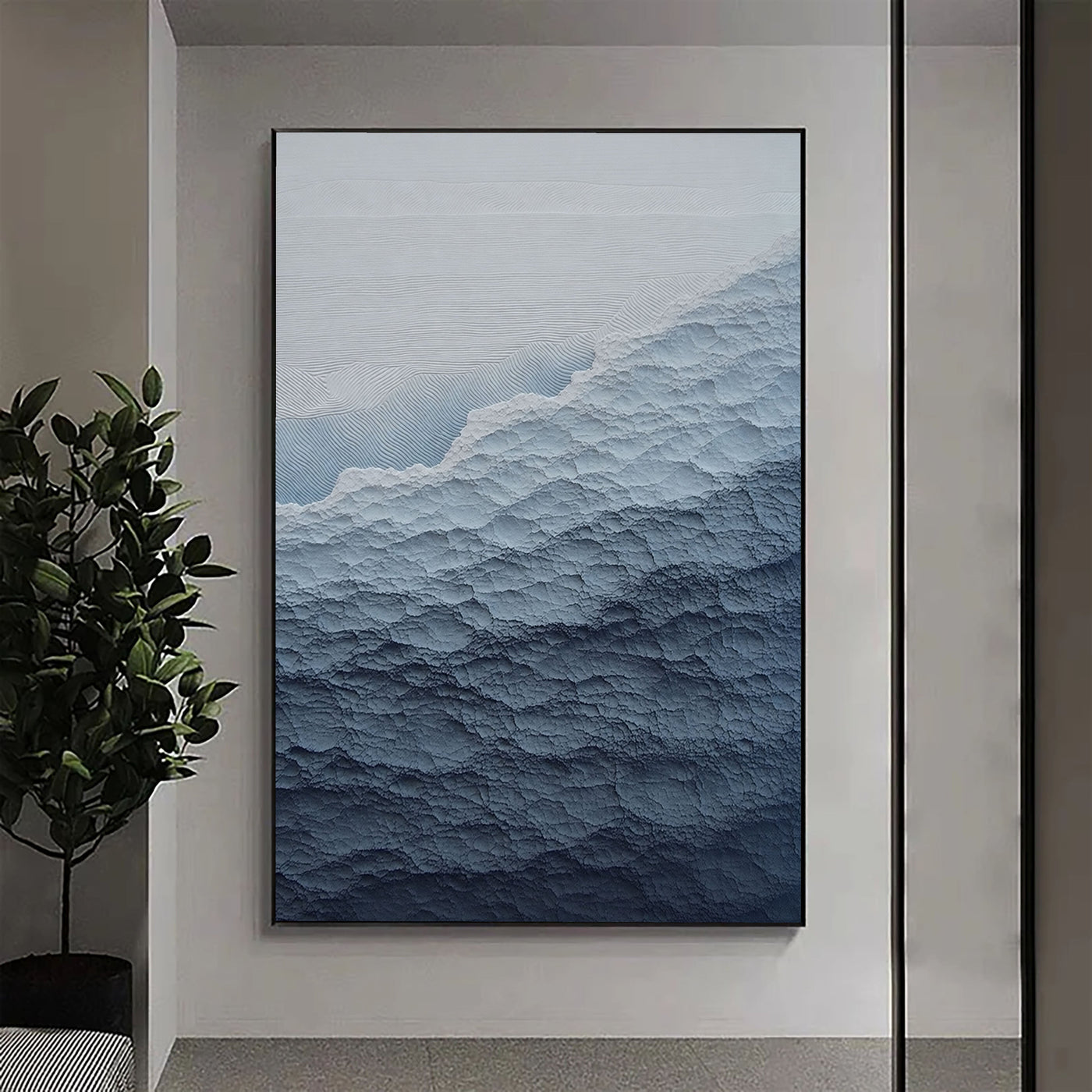 3D-Textured Art | Coastal Wave Relief