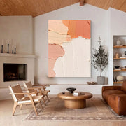 3D-Textured Art | Warm Peach Cream Palette
