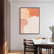 3D-Textured Art | Warm Peach Cream Palette