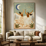 Vintage Americana Art | Moonlight Dance