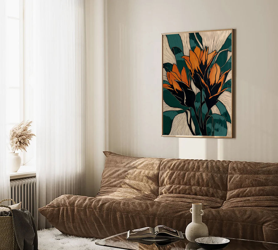 Abstract Art | Bold Botanical Print