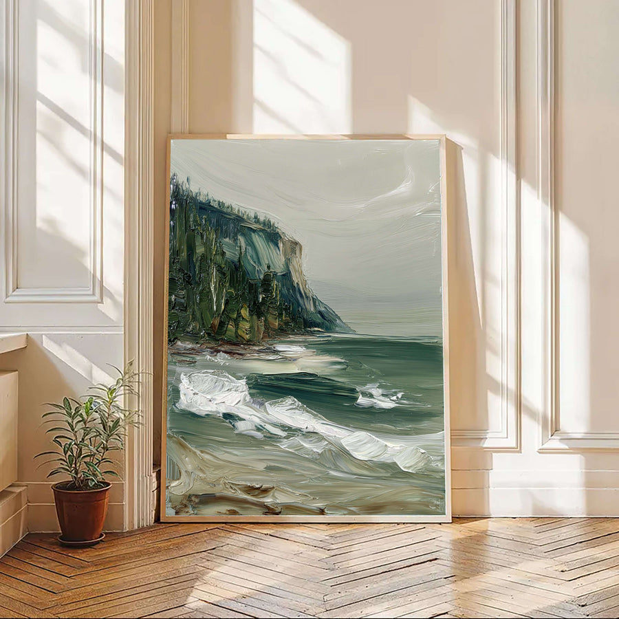 Impressionist Art | Coastal Cliff Breakers