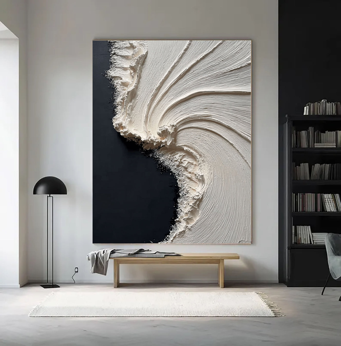 3D-Textured Art | Cream Wave Surge