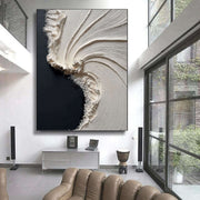 3D-Textured Art | Cream Wave Surge