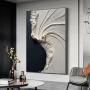 3D-Textured Art | Cream Wave Surge
