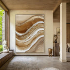 Abstract Art | Golden Fluid Drift